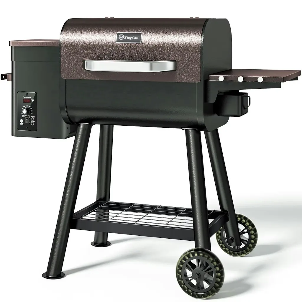 KingChii 456-Sq. In. Pellet Grill Smoker w/ PID 3.0 Temperature Control