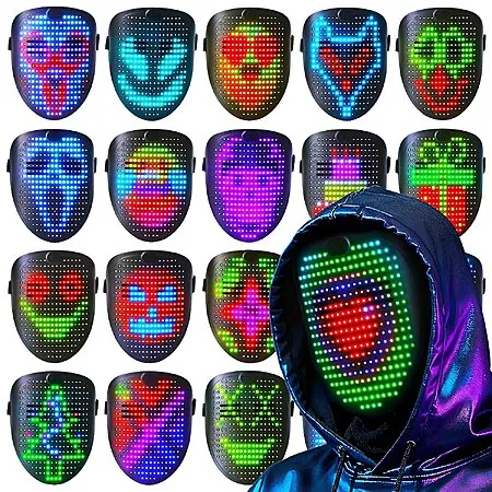 Toy Life LED Light-Up Rechargeable Halloween Mask w/ Gesture Control