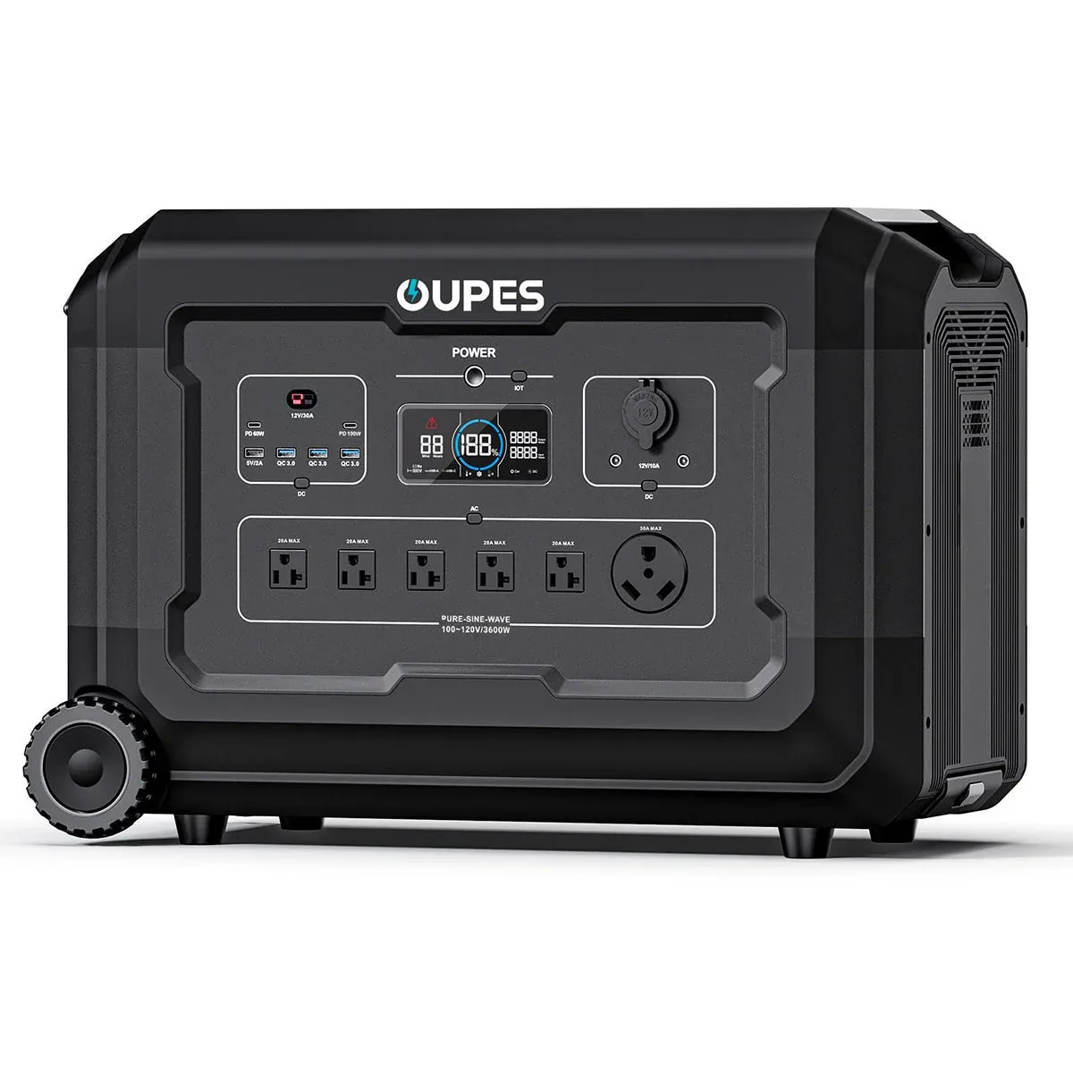 OUPES Mega 3 3600W 3072Wh Portable Power Station + 2048Wh Extra Battery