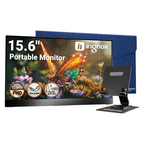 Refurb Ingnok Portable Monitor 15.6'' FHD IPS 60hz w/Stand