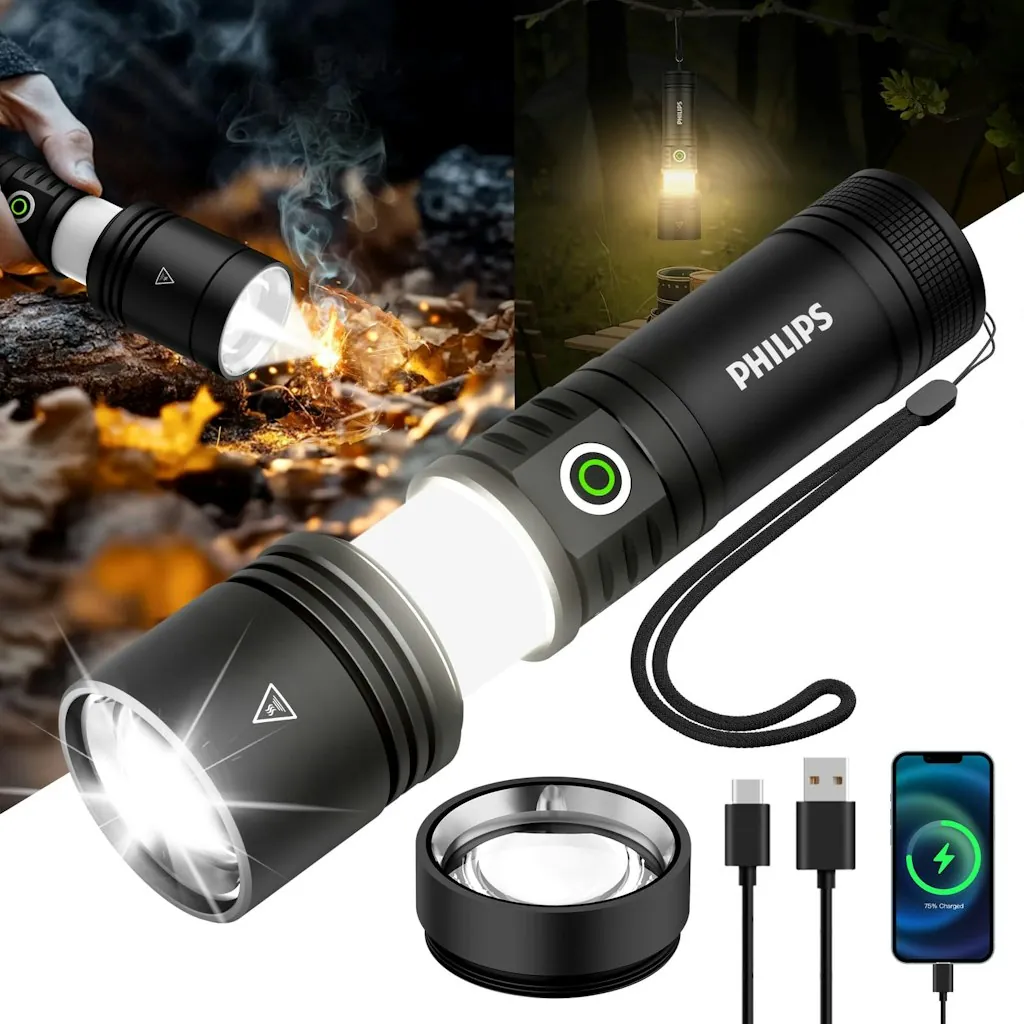 Philips Rechargeable 5000-Lumen Tactical Firestarter Flashlight