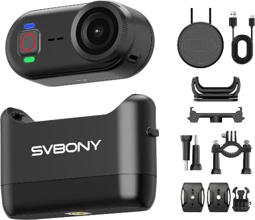 SVBONY SVGo M3 Mini 4K Hands-Free Wearable Action Camera with 64GB Storage