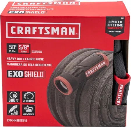 50' x 5/8" CRAFTSMAN ExoShield Heavy-Duty Fabric Hose