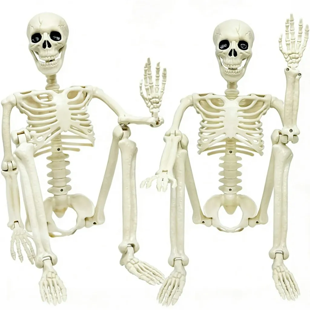 36" Posable Plastic Skeleton 2-Pack