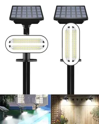 2-Pack HAARAY Outdoor IP65 Waterproof Solar Spot Lights