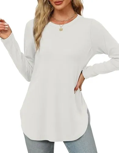 Womens Long Sleeve Tunic Tops