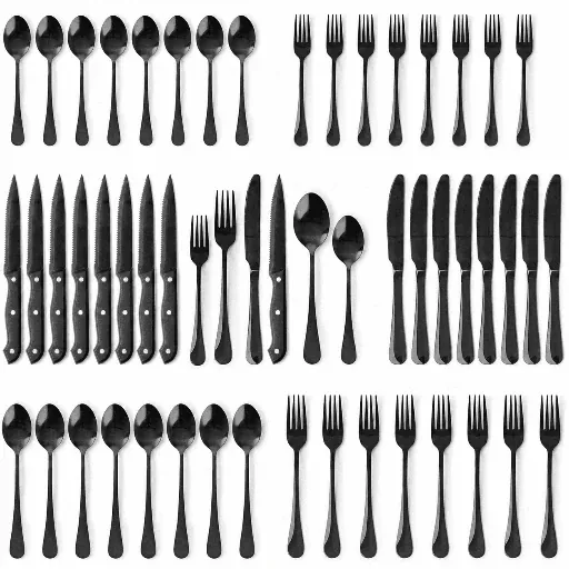 NULAS 48-Piece Stainless Steel Silverware Set