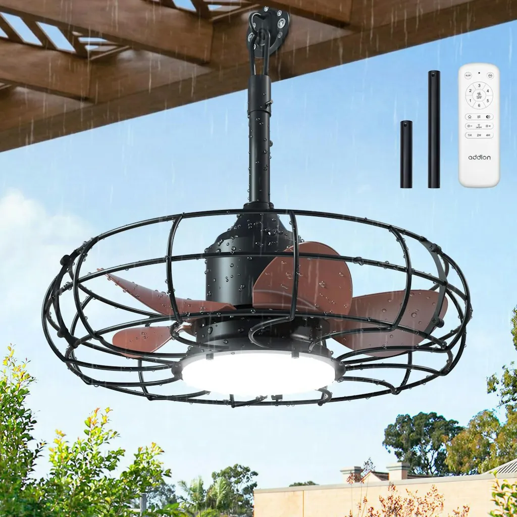 addlon 20" Outdoor Ceiling Fan w/ Light