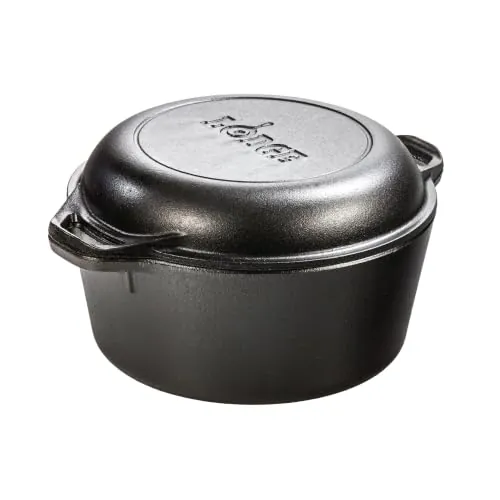(Resale) Lodge 5-Qt Cast Iron Double Dutch Oven (Like New)