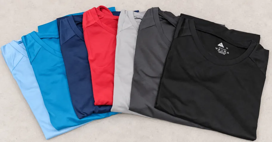 WENTTUO Men’s Long-Sleeve Sun Protection Shirts 7-Pack