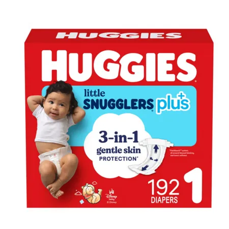 Costco Members: Huggies Plus Baby Diapers: Size 3-7 $40, Size 1-2