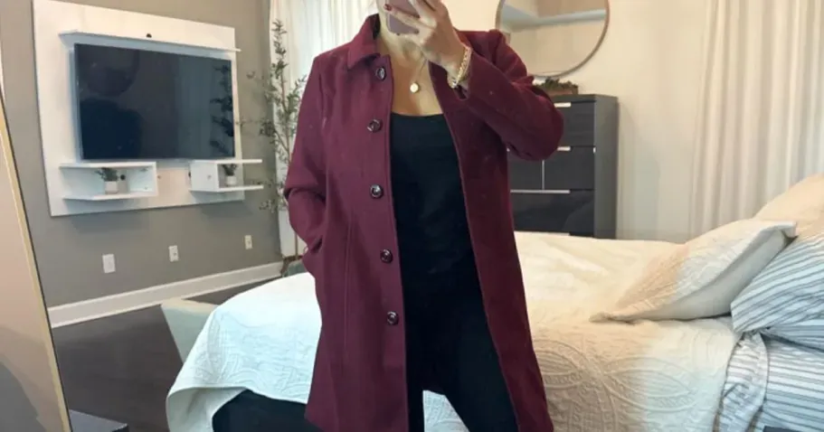 Jenkoon Women’s Long Trench Coat