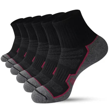 6 Pairs Horuru Men's Cushioned Ankle Socks