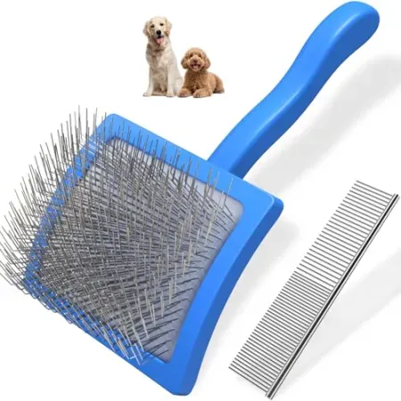 2-Piece Saccison Slicker Brush Grooming Kit w/ Extra Long Pins