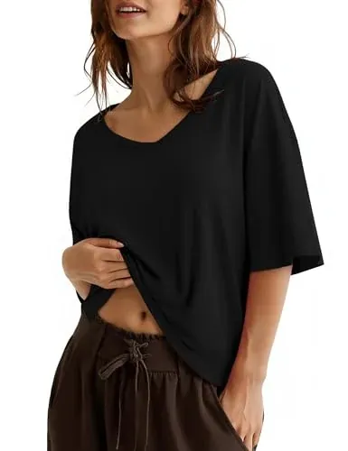 Totatuit Womens Cropped T Shirts