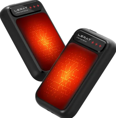 2-Pack Lerat 2-in-1 Rechargeable Hand Warmers
