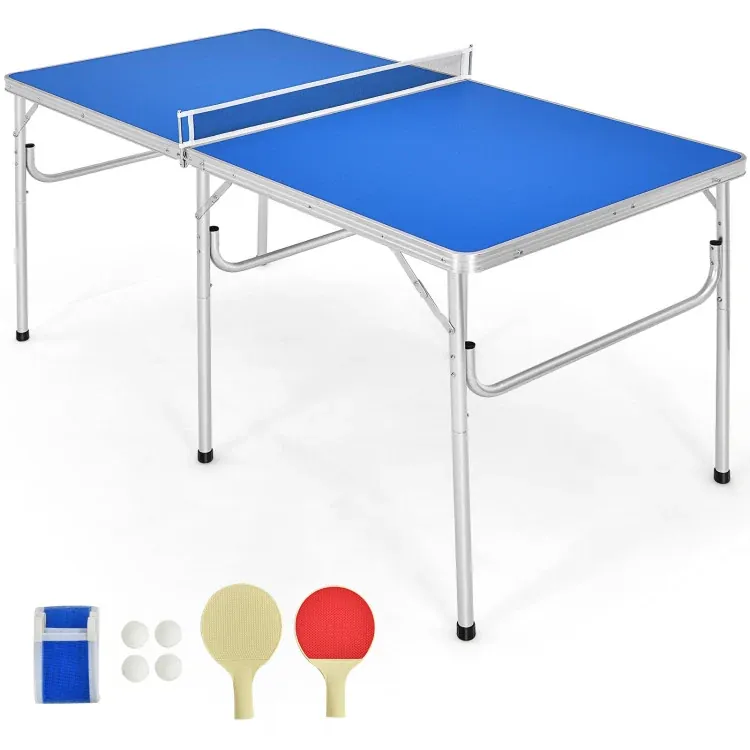 Costway 5' Portable Ping Pong Table Tennis Folding Table