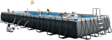 INTEX 36' x 18' x 52" Ultra XTR Deluxe Rectangular Above Ground Swimming Pool Set