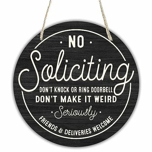 No Soliciting Sign