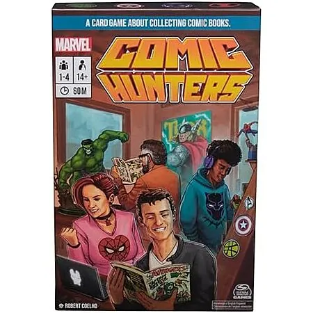 Spin Master Games Marvel Comic Hunters Card-Drafting Strategy Board Game