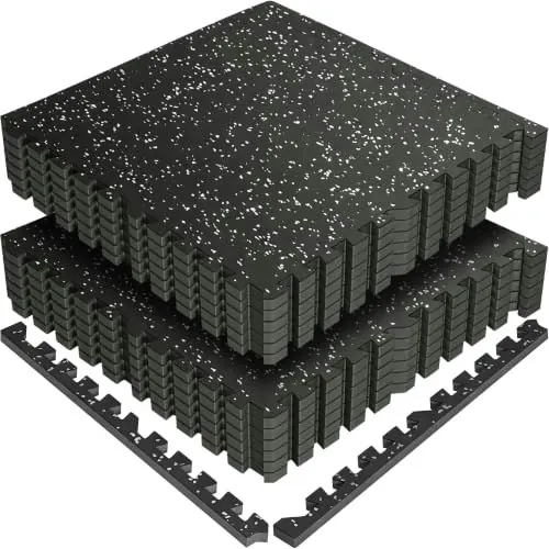 Aivoro Interlocking Rubber and EVA Gym Floor Tiles 12-Pack