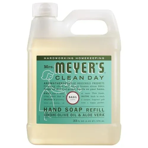 Mrs. Meyer's Clean Day Basil Liquid Hand Soap Refill, 33 fl oz