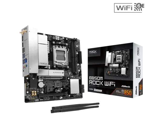 ASRock B850M Rock WiFi AM5 AMD B850 Micro ATX