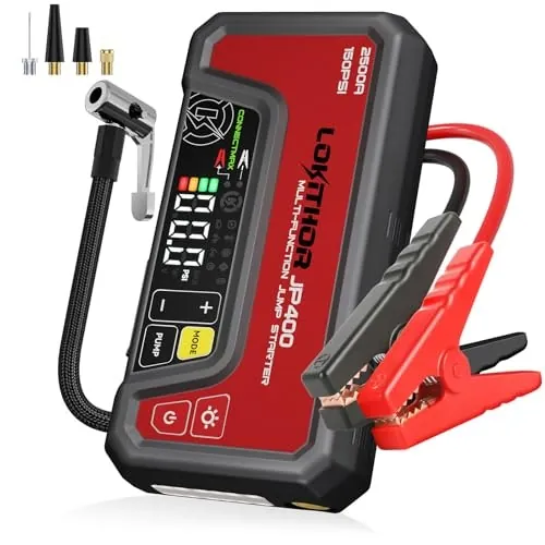 Lokithor 4,000A Jump Starter and Air Compressor