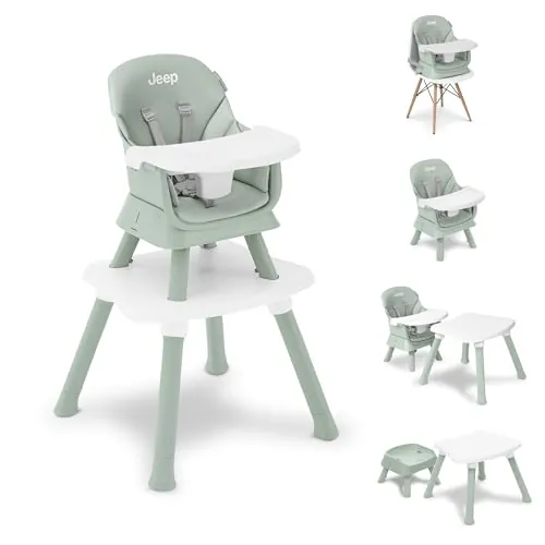 Jeep Milestone 6-in-1 High Chair by Delta Children, Sage Green