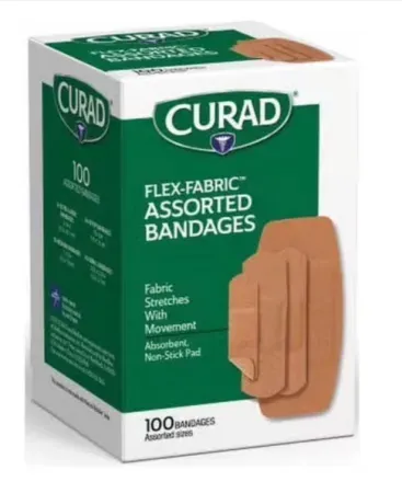100-count CURAD Flex Fabric Assorted Size Bandages (Variety Pack)