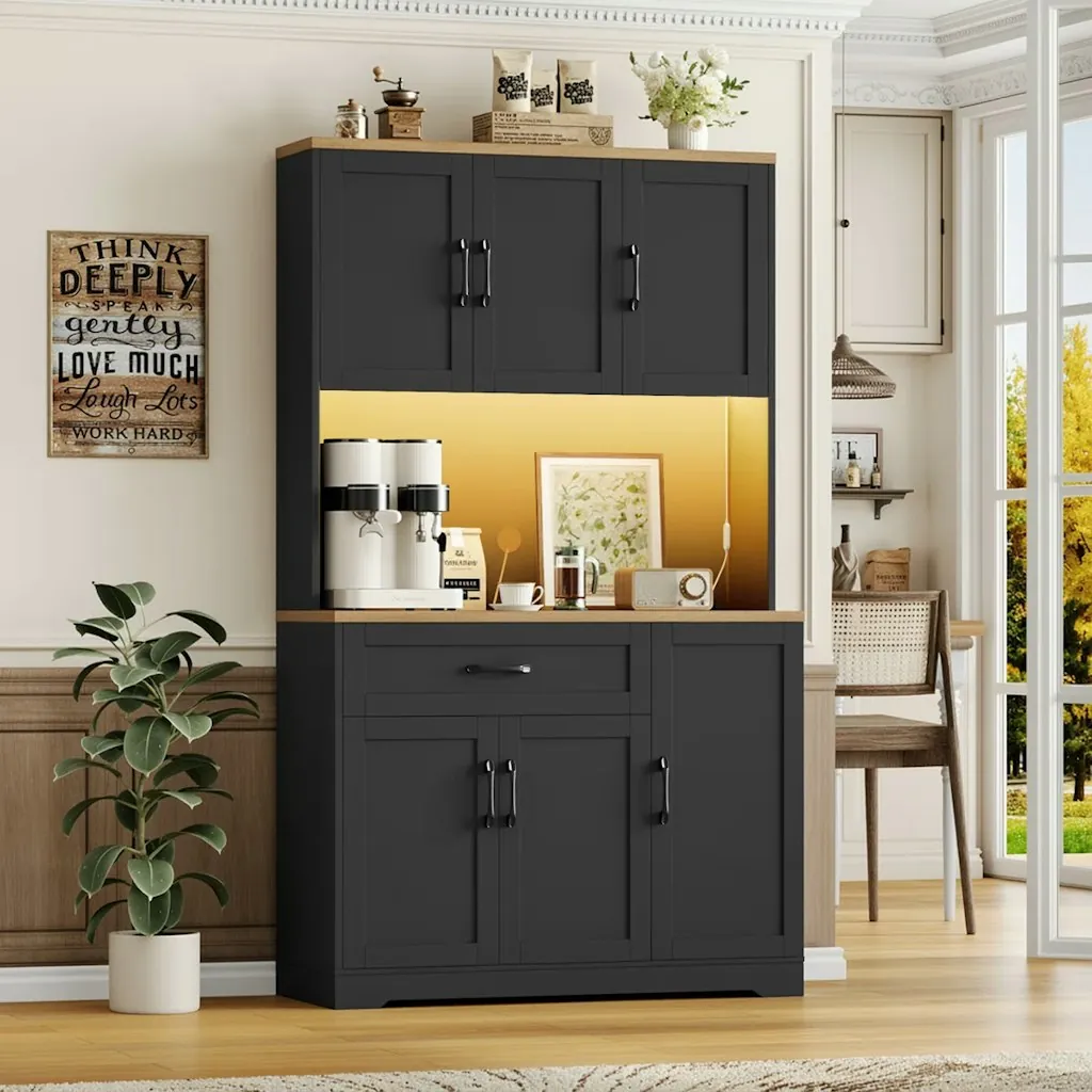 Winston Porter Nyanza Kitchen Pantry w/ Power Outlet