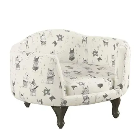 HomePop Home Decor Upholstered Curved Pet Bed