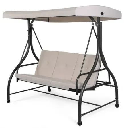 Costway Outdoor 3-Seat Convertible Patio Swing with Canopy