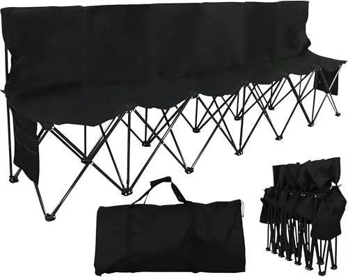 Yaheetech 6-Seat Portable Folding Sideline Bench