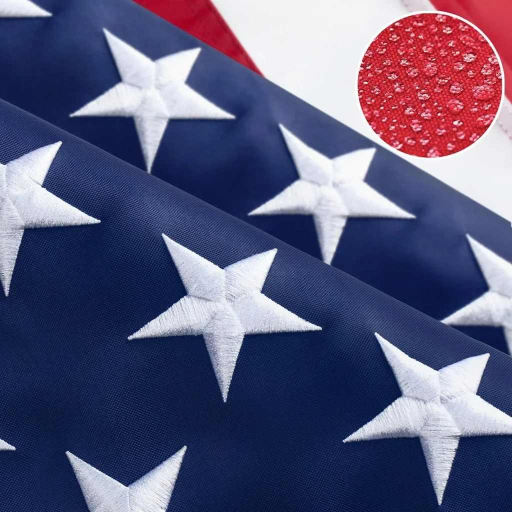 American 4x6' Embroidered Nylon Flag