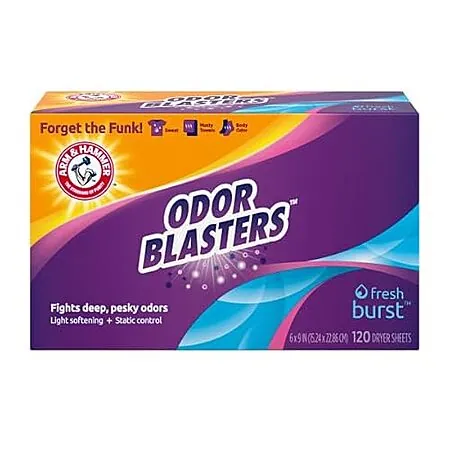 120-Ct Arm & Hammer Odor Blaster Dryer Sheets (Fresh Burst)