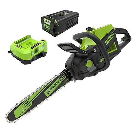 Greenworks 80V 16” Brushless Chainsaw w/ 4.0 Ah Battery & Charger