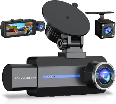 BAEASU 3-Channel 2.5K Dash Cam