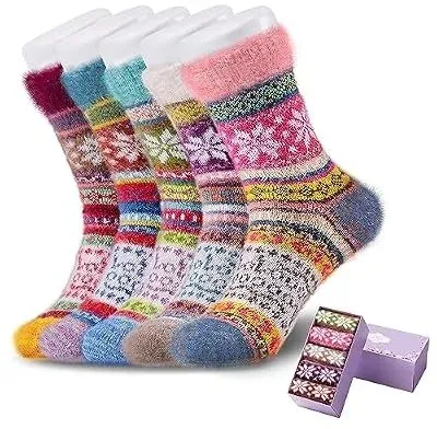 5 Pairs Wool Warm Socks