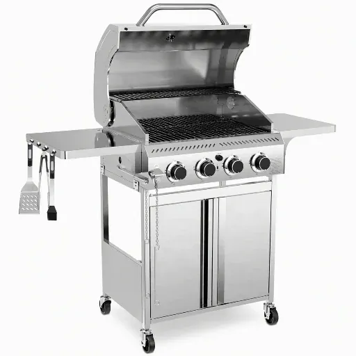Wayfair Stainless Steel Four Burner Commercial Bbq Grill 32000BTU