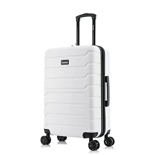 InUSA Trend 24" Hardside Spinner Luggage Suitcase (White)