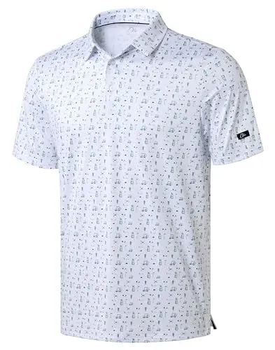 Obla Men's Print Golf Polo Shirt