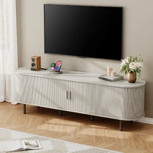 Latitude Run Modern Solid & Manufactured Wood TV Stand for TVs up to 80"