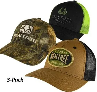 Realtree Men's Caps 3-Pack
