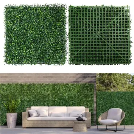 12-Pack Moeput 10"x10" Artificial Grass Wall Panels