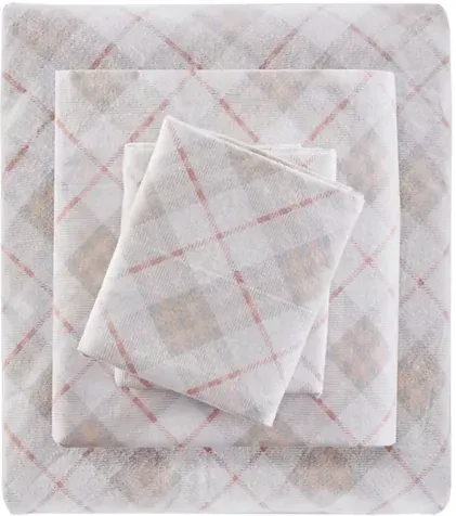 Madison Park Twin XL Cotton Flannel 4-Piece Sheet Set