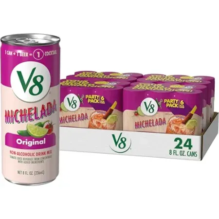 24-Pack 8oz V8 Michelada Non-Alcoholic Drink Mix