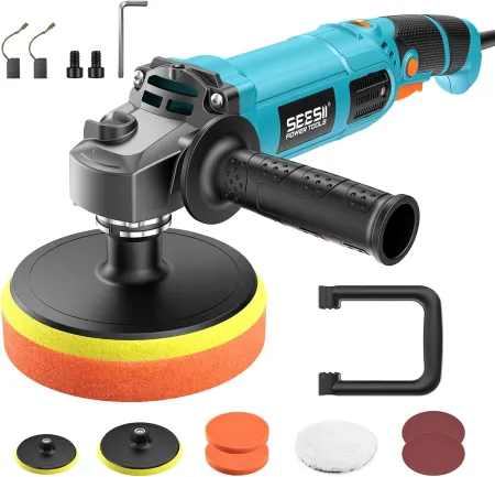 SEESII 1600W 6"/7" Corded Variable Speed Rotary Car Buffer Polisher