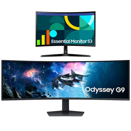 Samsung EPP/EDU: 49" Odyssey G95C 5120x1440 240Hz Curved Monitor + 24" S36GD Monitor