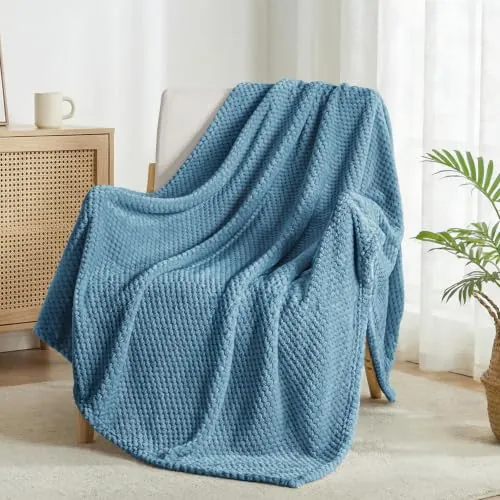 Exclusivo Mezcla Large Waffle Fleece Throw Blanket 50" x 70"